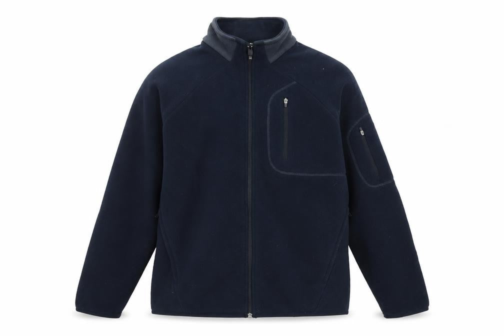 Quechua Men's Blue Fleece Full Zip Jacket L Regular Fit Outdoor