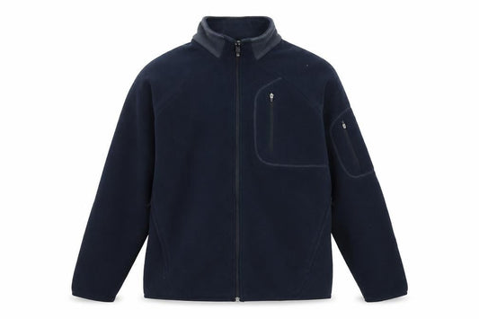Quechua Men's Blue Fleece Full Zip Jacket L Regular Fit Outdoor