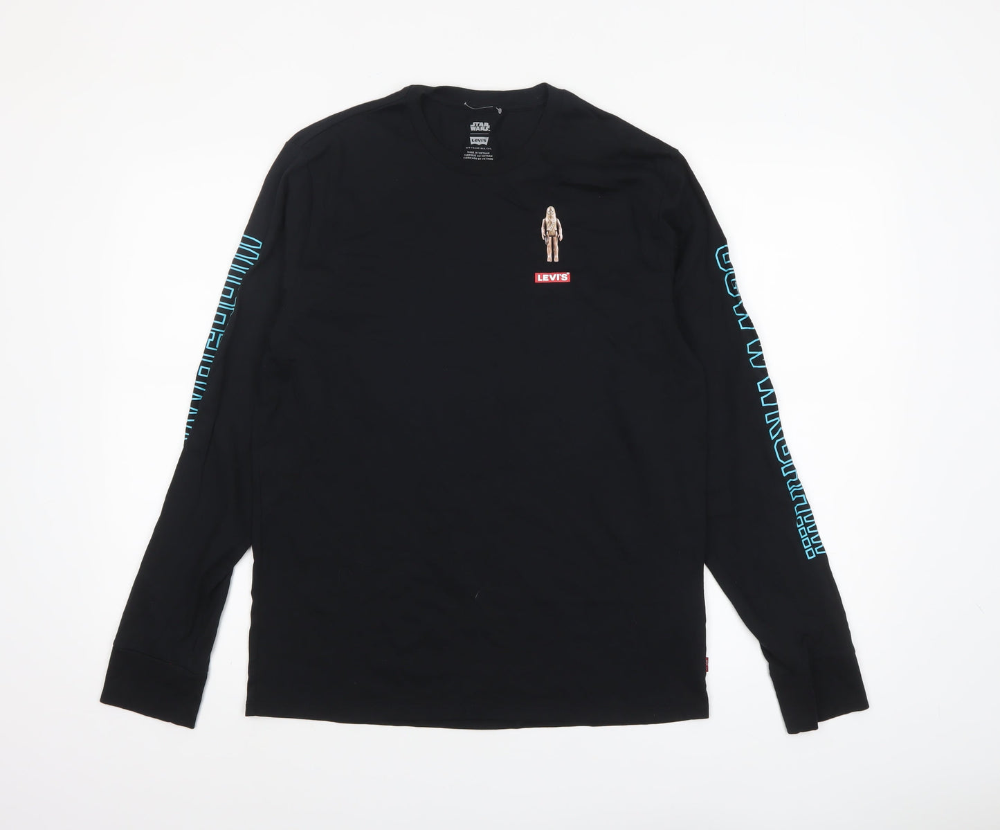 Levi's Men Black Star Wars Long Sleeve Crew Neck T-Shirt Size M