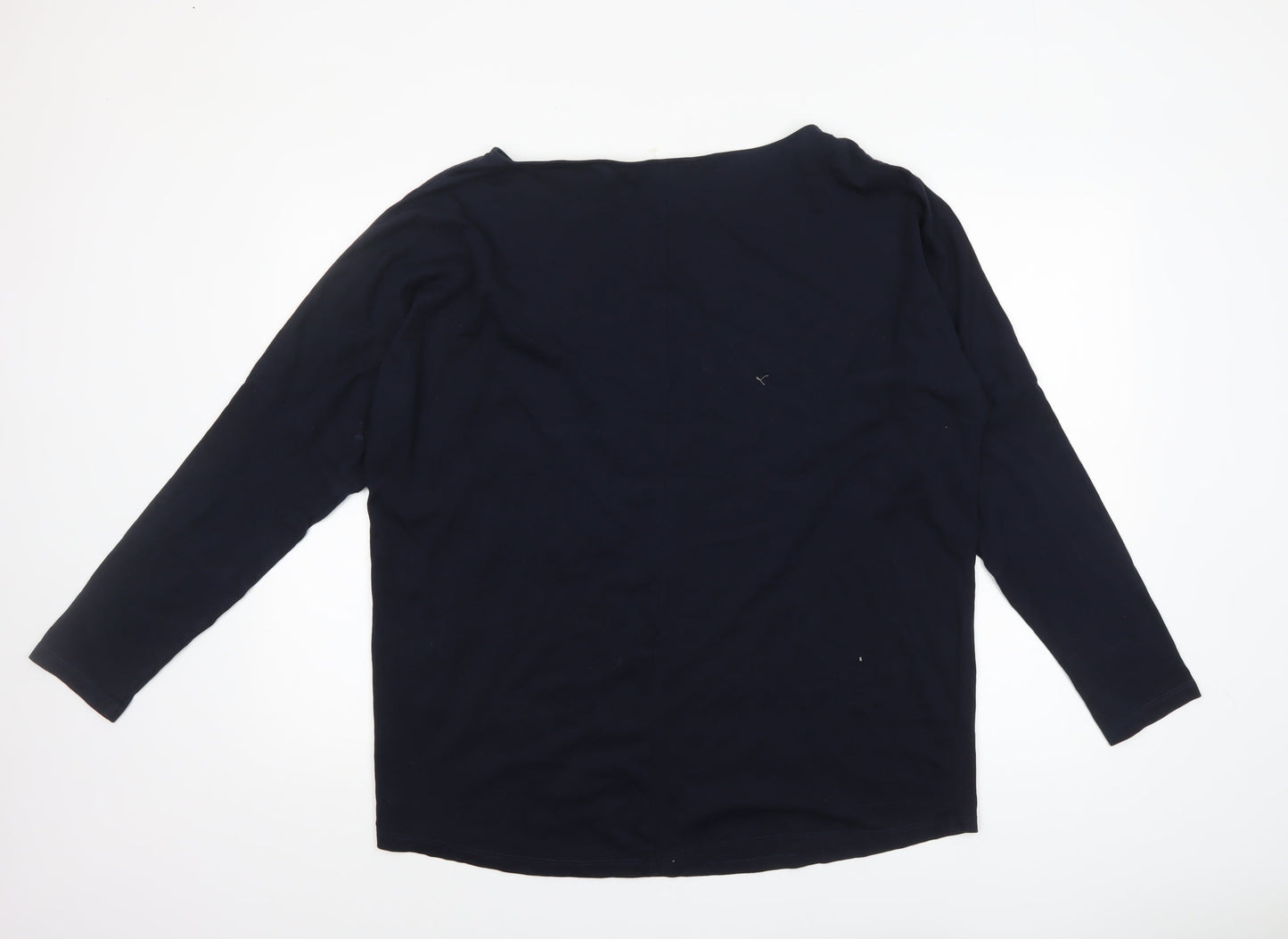 Next Womens Blue Sequin Star Cotton Long Sleeve T-Shirt Size L