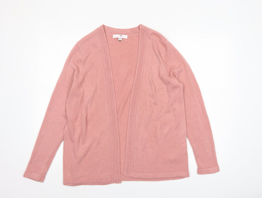 Julipa Women’s Pink Long Sleeve Cardigan Size 12/14 Acrylic Knit