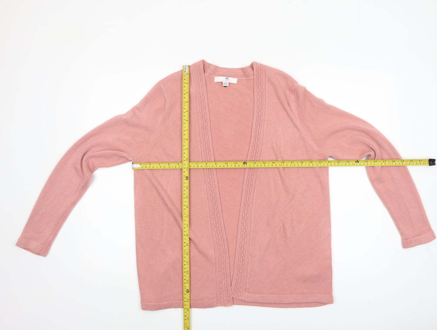 Julipa Women’s Pink Long Sleeve Cardigan Size 12/14 Acrylic Knit