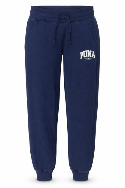 Front view of Puma Women's Blue XS Jogger Sweatpants Cotton Blend