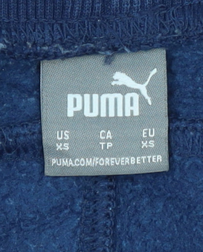 Brand and care label for Puma Women's Blue XS Jogger Sweatpants Cotton Blend