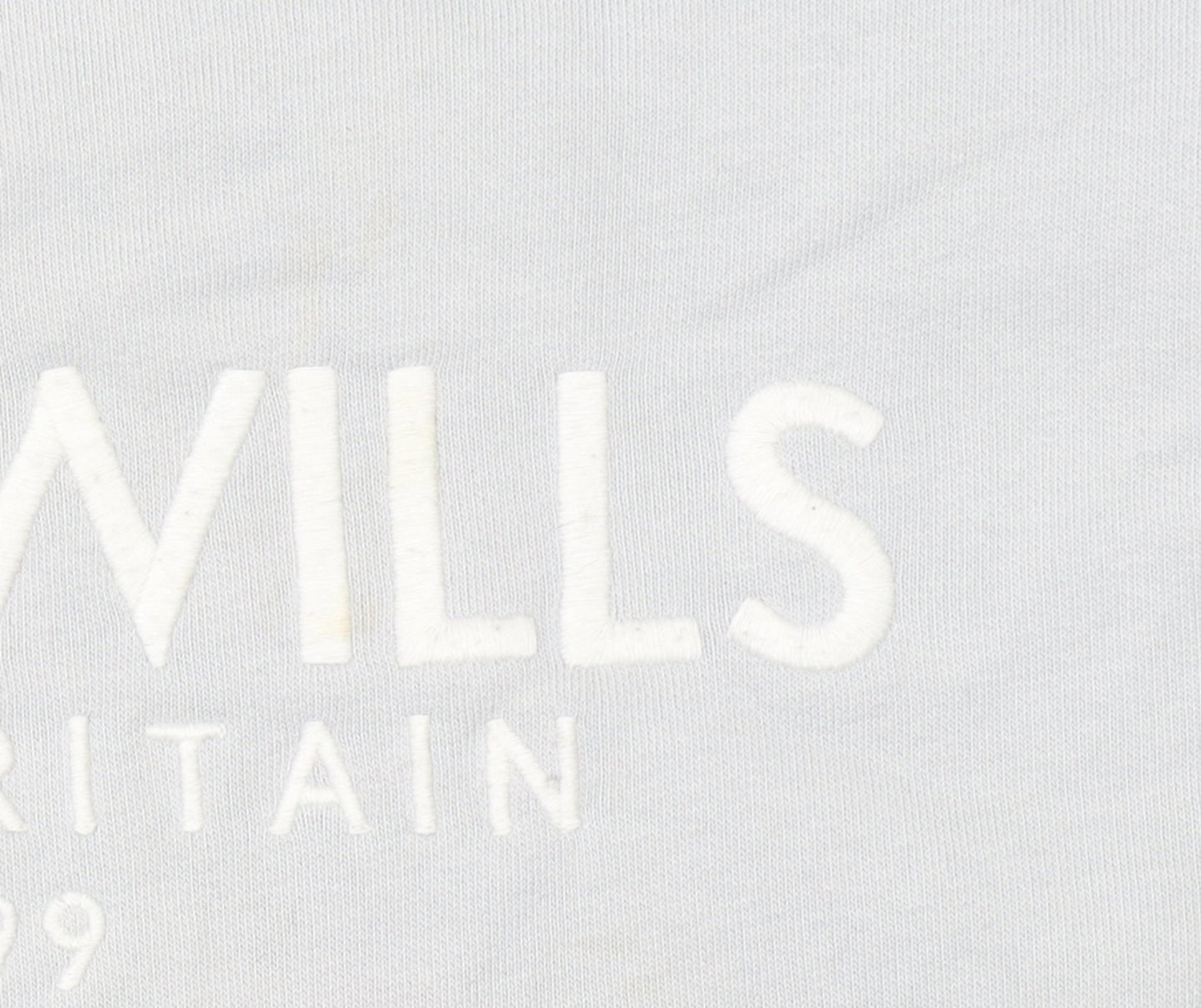 Jack Wills Men's Grey Pullover Hoodie L Embroidered Logo Cotton Blend