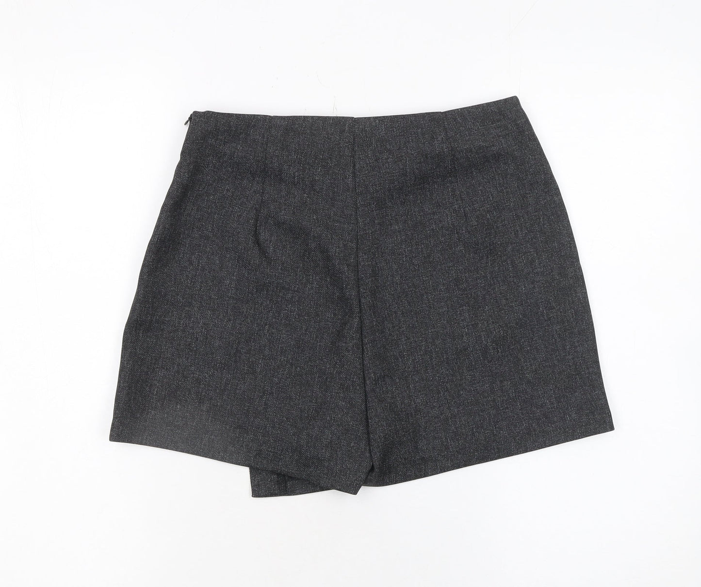 Primark Women Grey Size 8 Wrap Shorts 100% Polyester