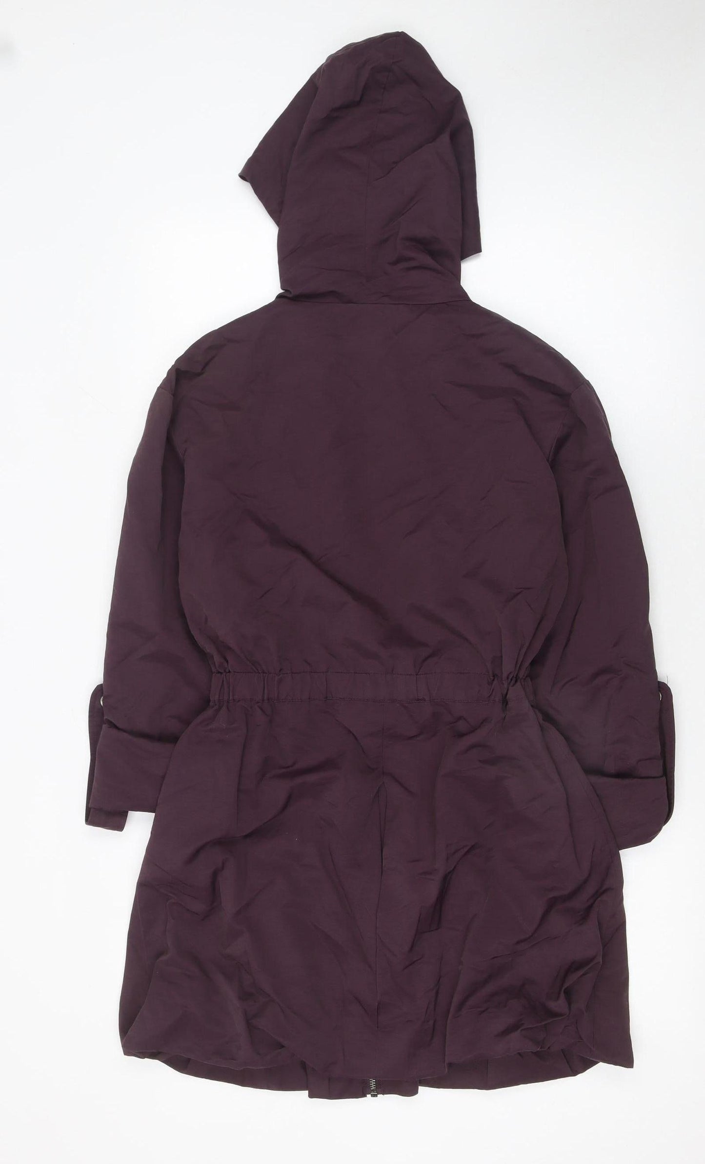 Savida Women's Purple Hooded Mid-Length Parka Coat Size 10