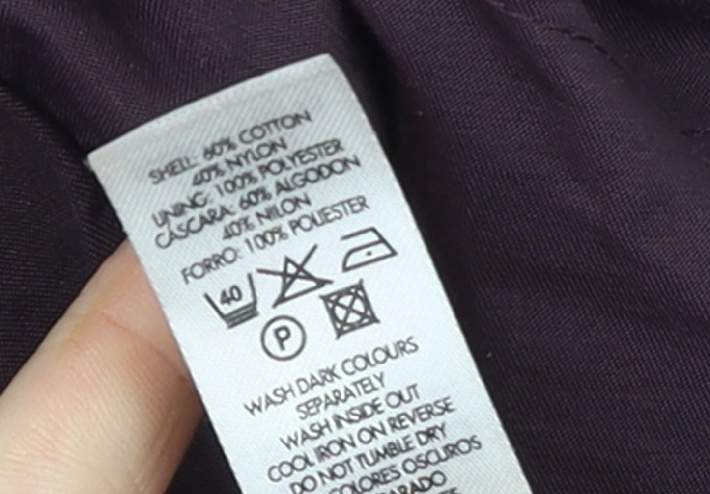 Savida Women's Purple Hooded Mid-Length Parka Coat Size 10