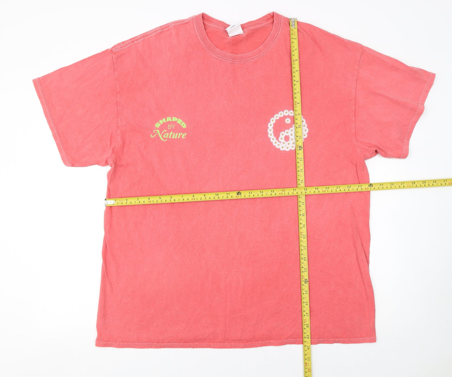 Urban Outfitters Men's Pink Nature Graphic T-Shirt L Retro Style