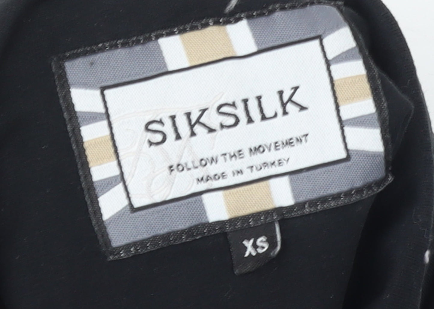 SikSilk Men's Black Roll Neck Long Sleeve Slim Fit T-Shirt XS