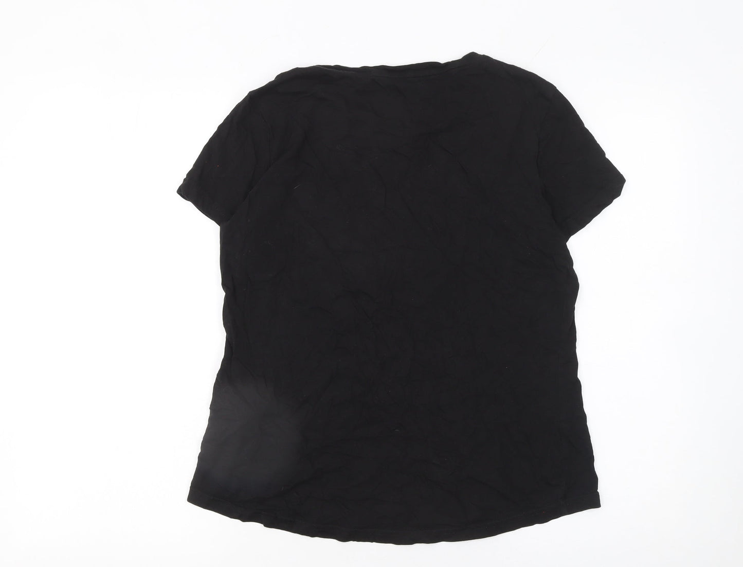 Puma Womens Black Cotton Sports T-Shirt Size L