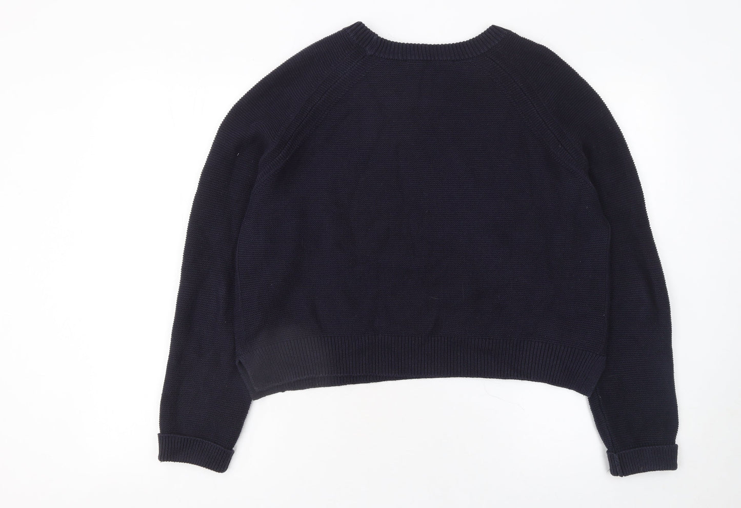 French Connection Women’s Blue Cotton Crew Neck Jumper XL