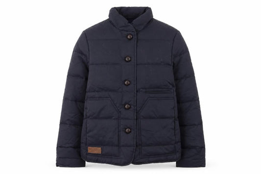 Aubin & Wills Boys Blue Quilted Down Puffer Jacket Size 6 Years