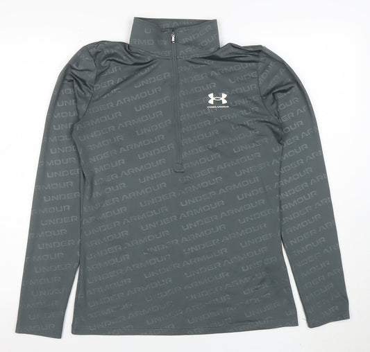 Under Armour Men’s Grey Long Sleeve 1/4 Zip Active Top Size S