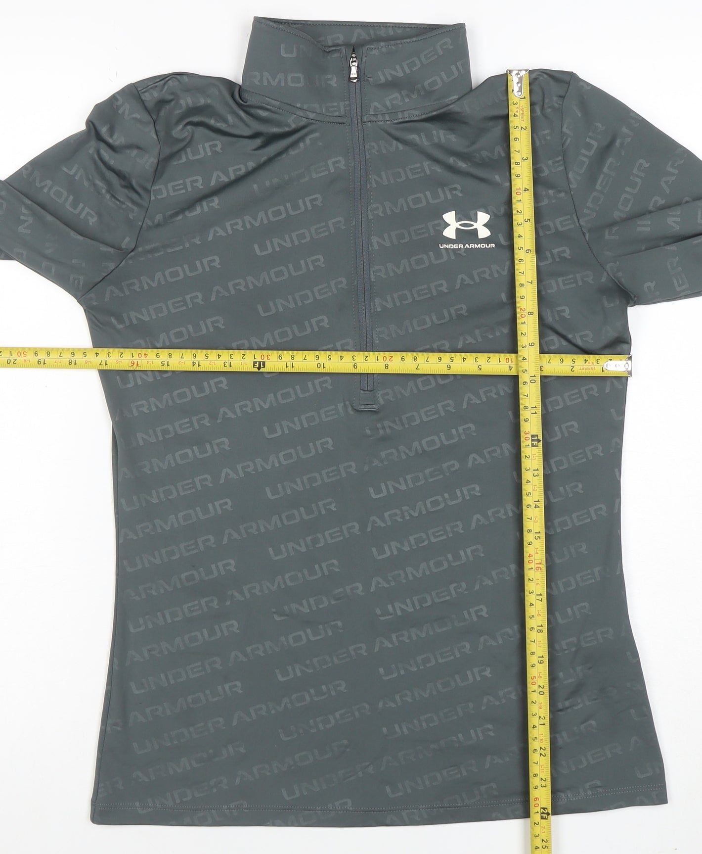 Under Armour Men’s Grey Long Sleeve 1/4 Zip Active Top Size S