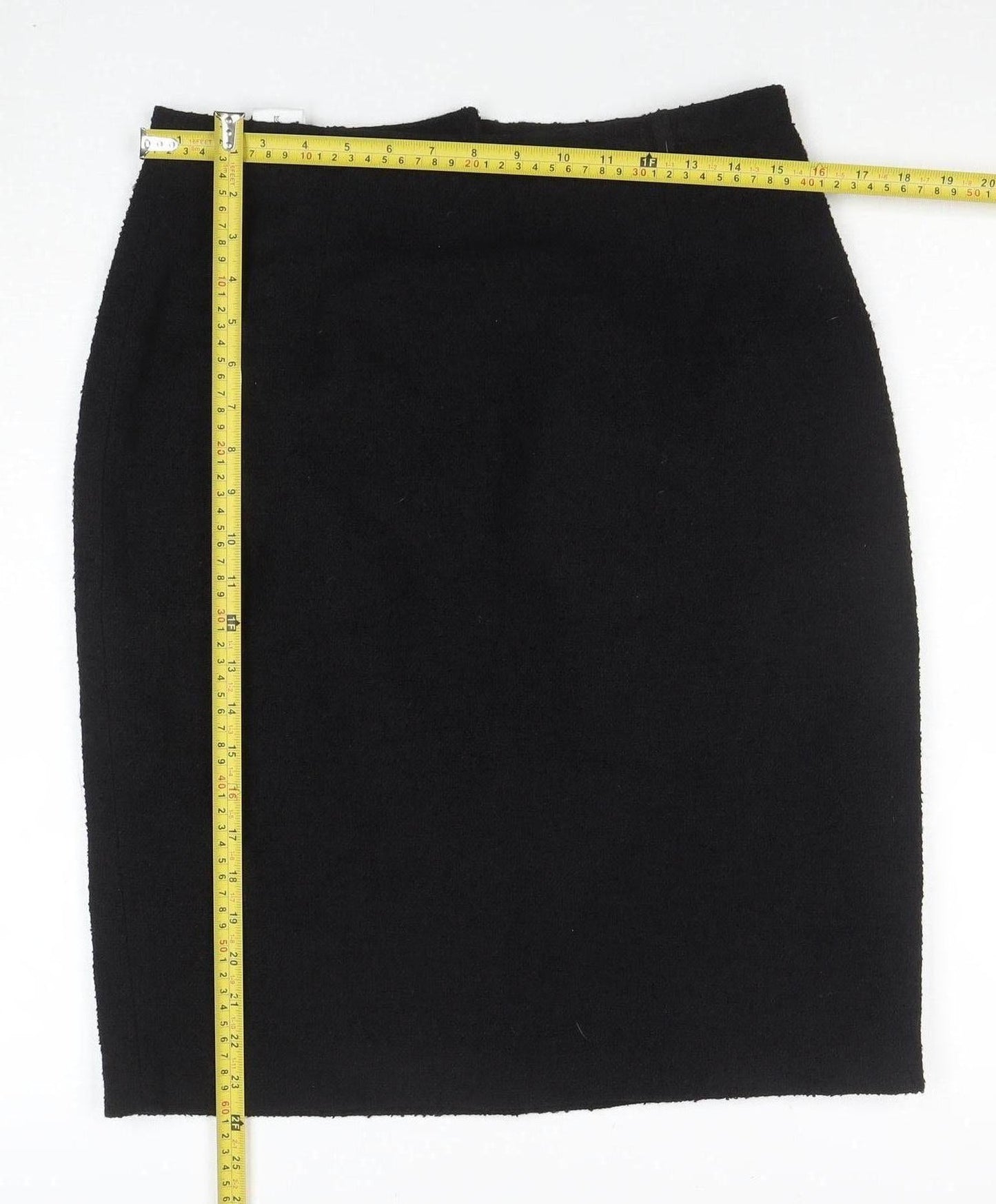 JIW Classics Womens Black Wool Blend Pencil Skirt Size 14