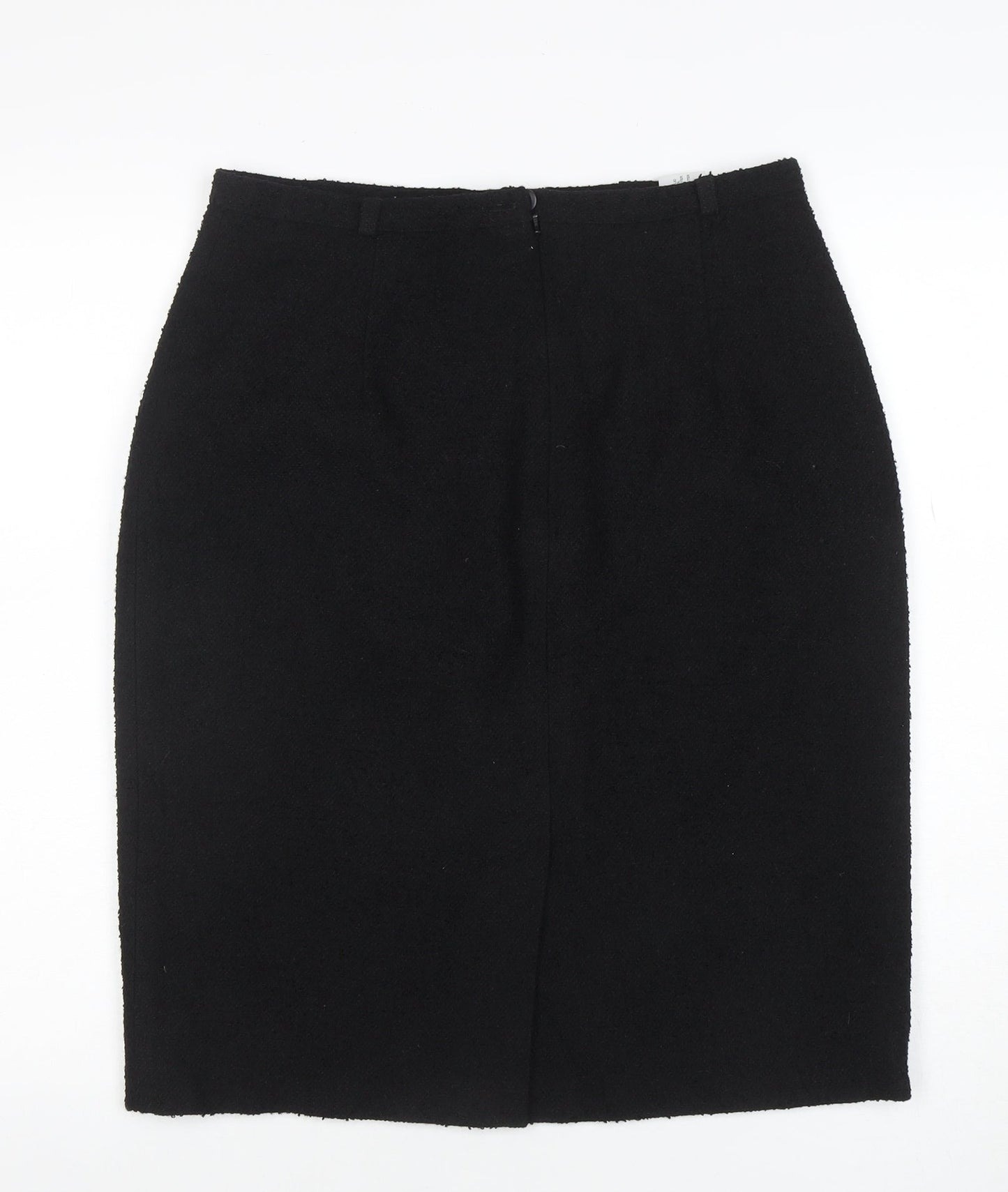 JIW Classics Womens Black Wool Blend Pencil Skirt Size 14