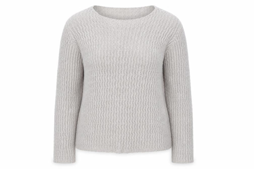 Marks & Spencer Women’s Grey Cotton Acrylic Chunky Knit Jumper Size 14