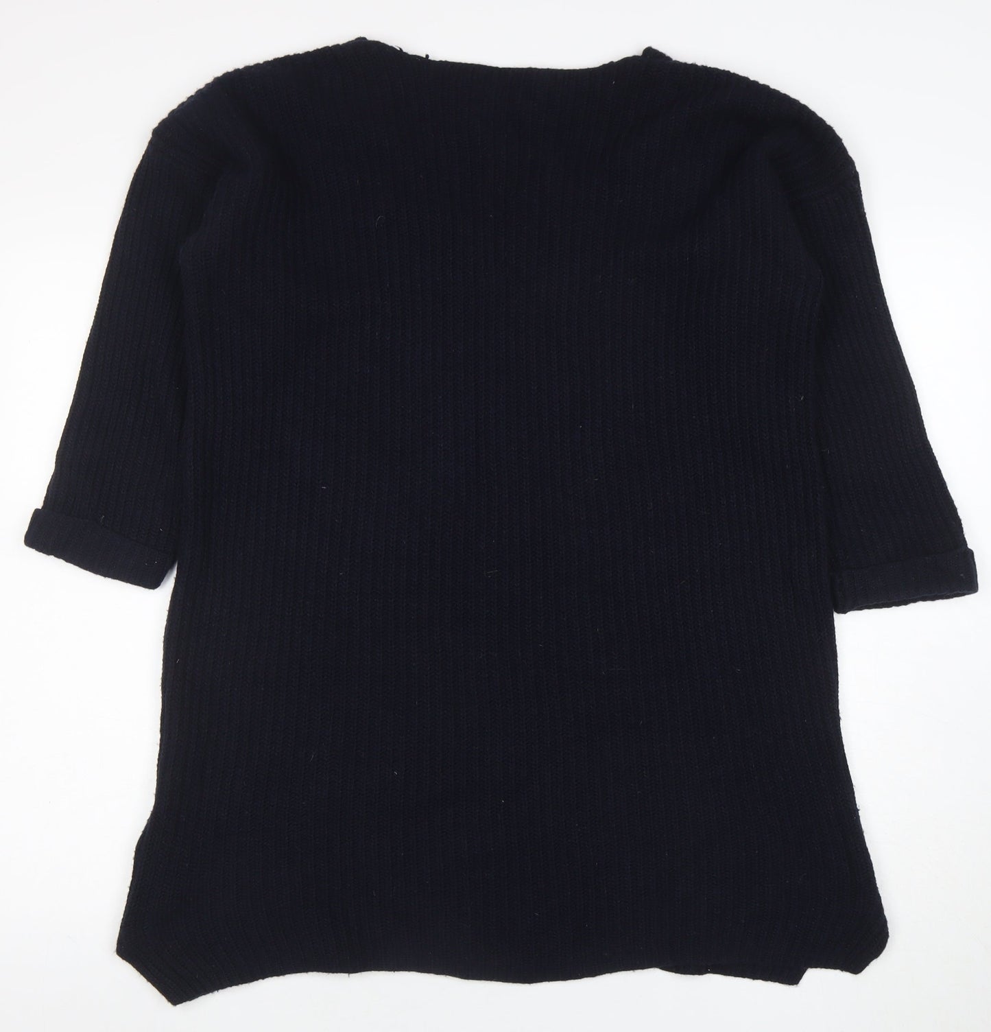 Marks and Spencer Women’s Black Wool Blend V-Neck Pullover Jumper Size 14