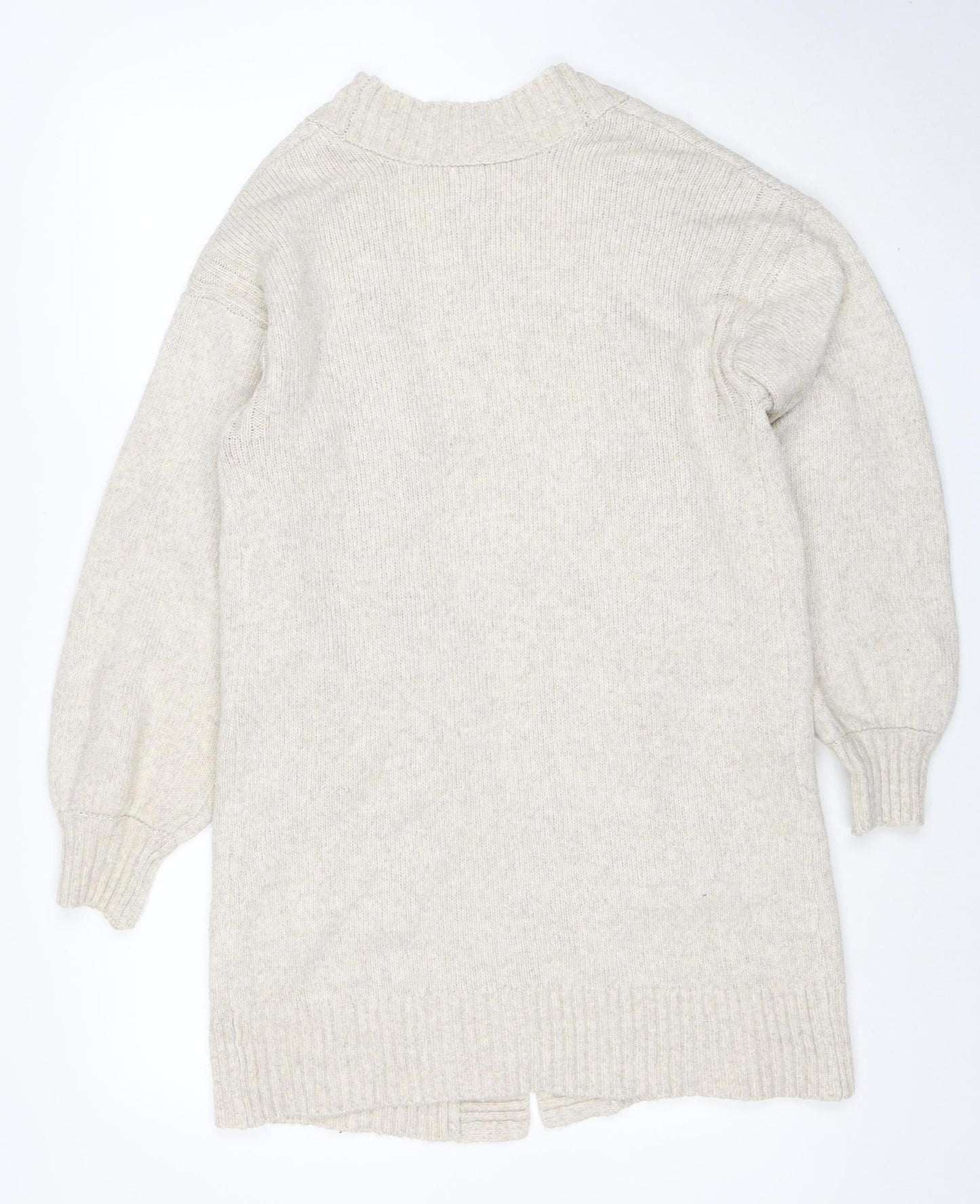 The Other World Women’s Beige Wool Blend Long Sleeve Cardigan S