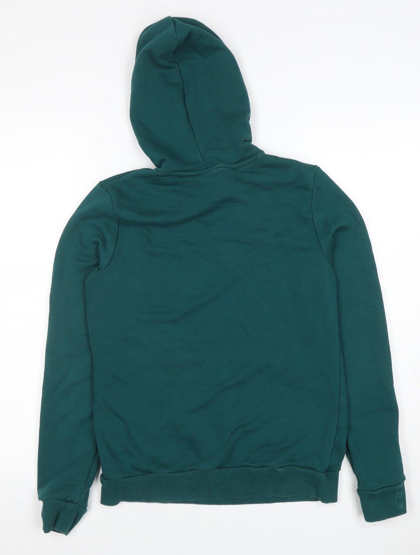 Puma Womens Green Pullover Hoodie M Cotton Blend Casual Sportswear