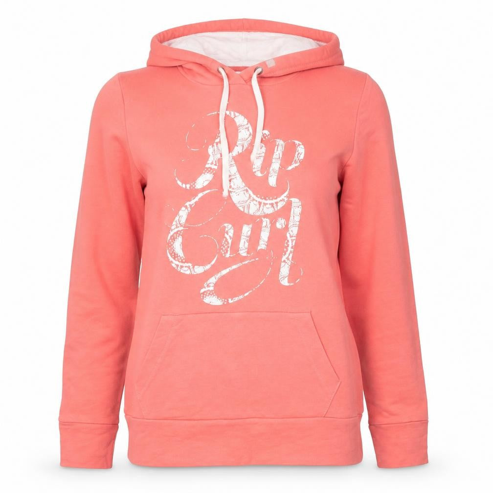 Rip Curl Womens Coral Pink Pullover Hoodie Size M Cotton Blend