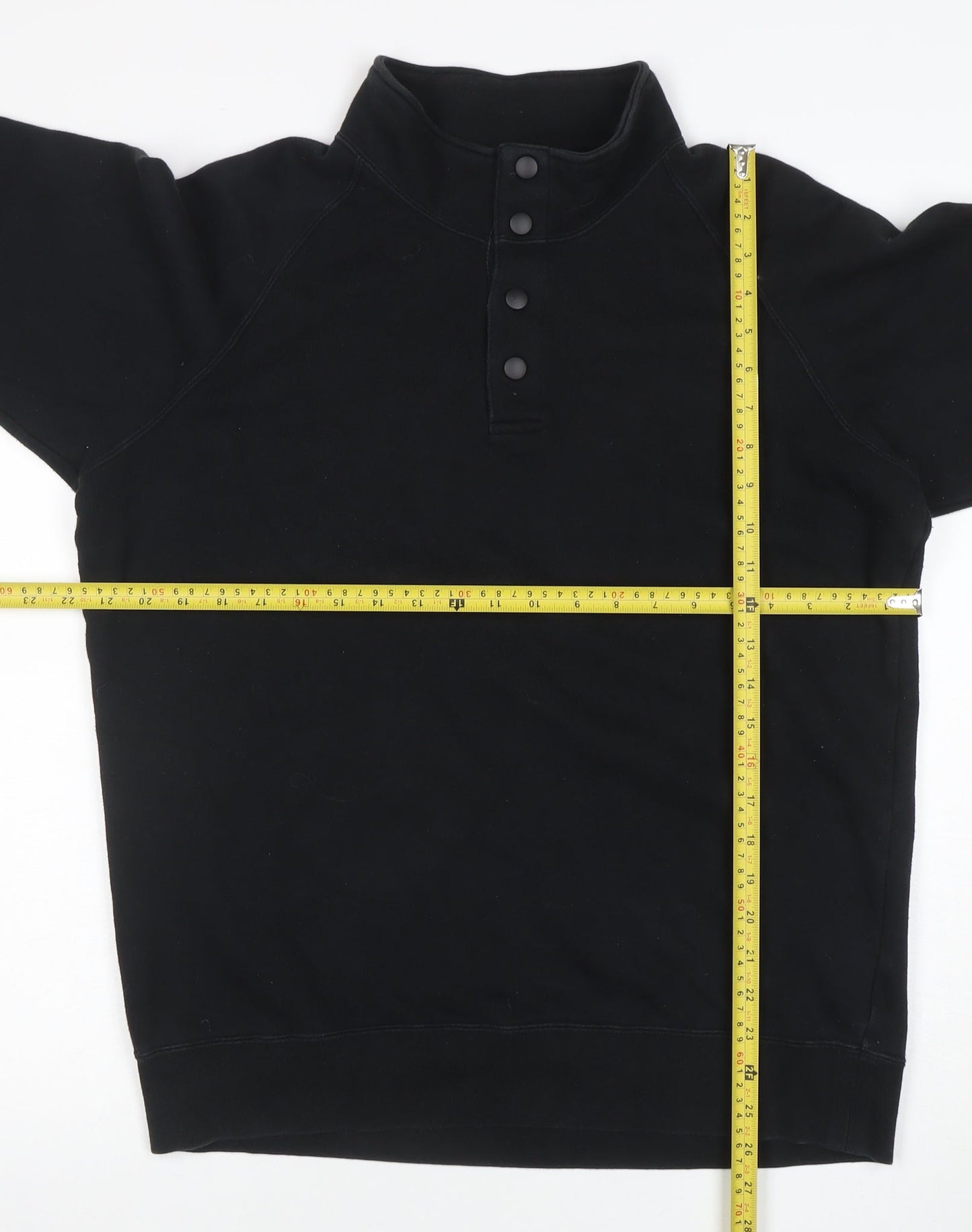 Nike Men's Black Henley Sweatshirt M Sports Fleece Pullover