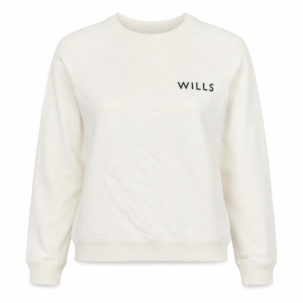 Jack Wills Womens White Logo Crew Neck Sweatshirt Size 10