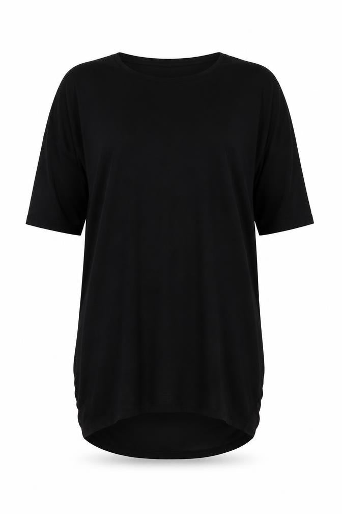 Vero Moda Women Black L Shift Dress Jersey Knee Length