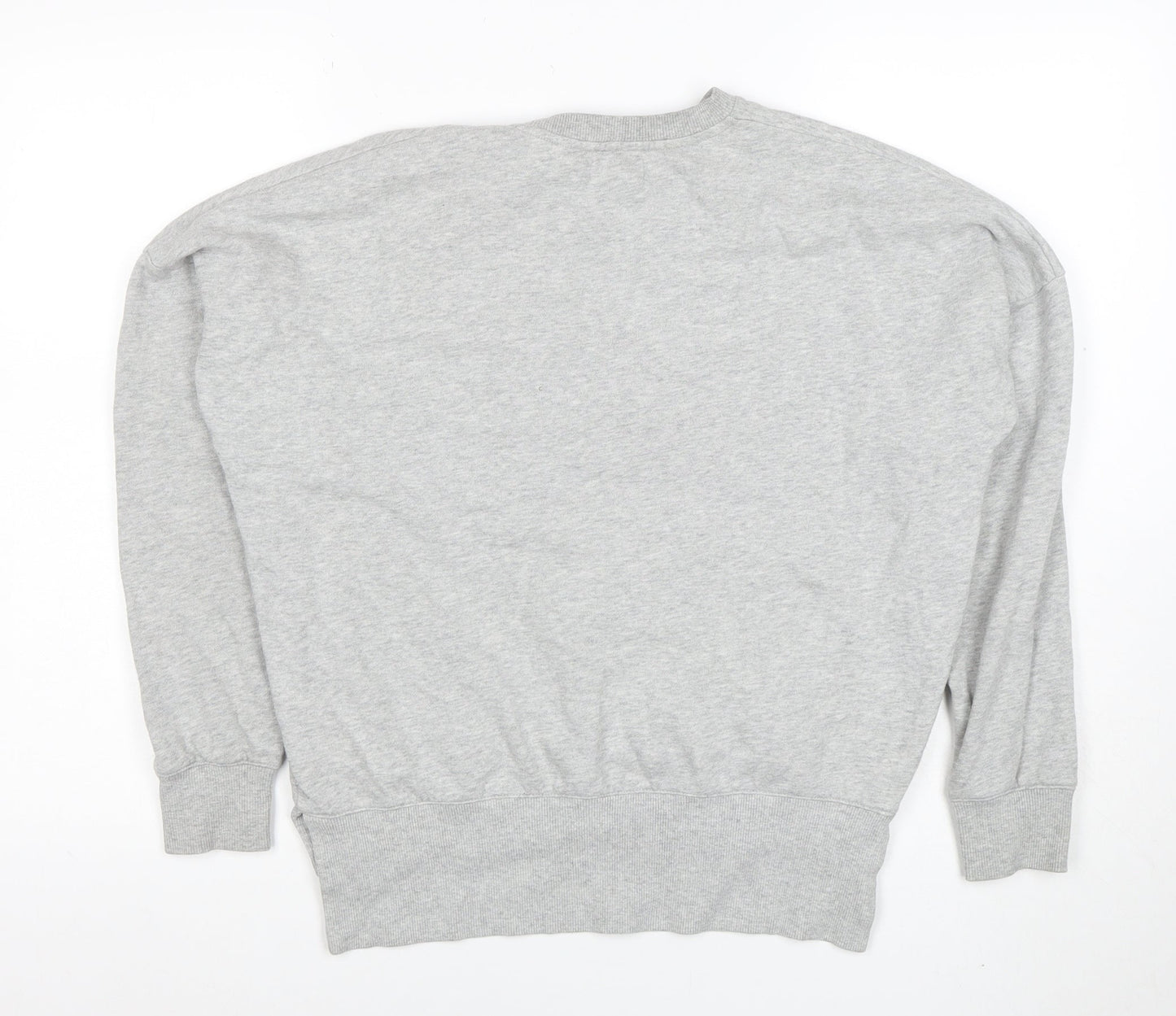 Sugar & Daisy Womens Grey Llama Embroidered Pullover Sweatshirt M