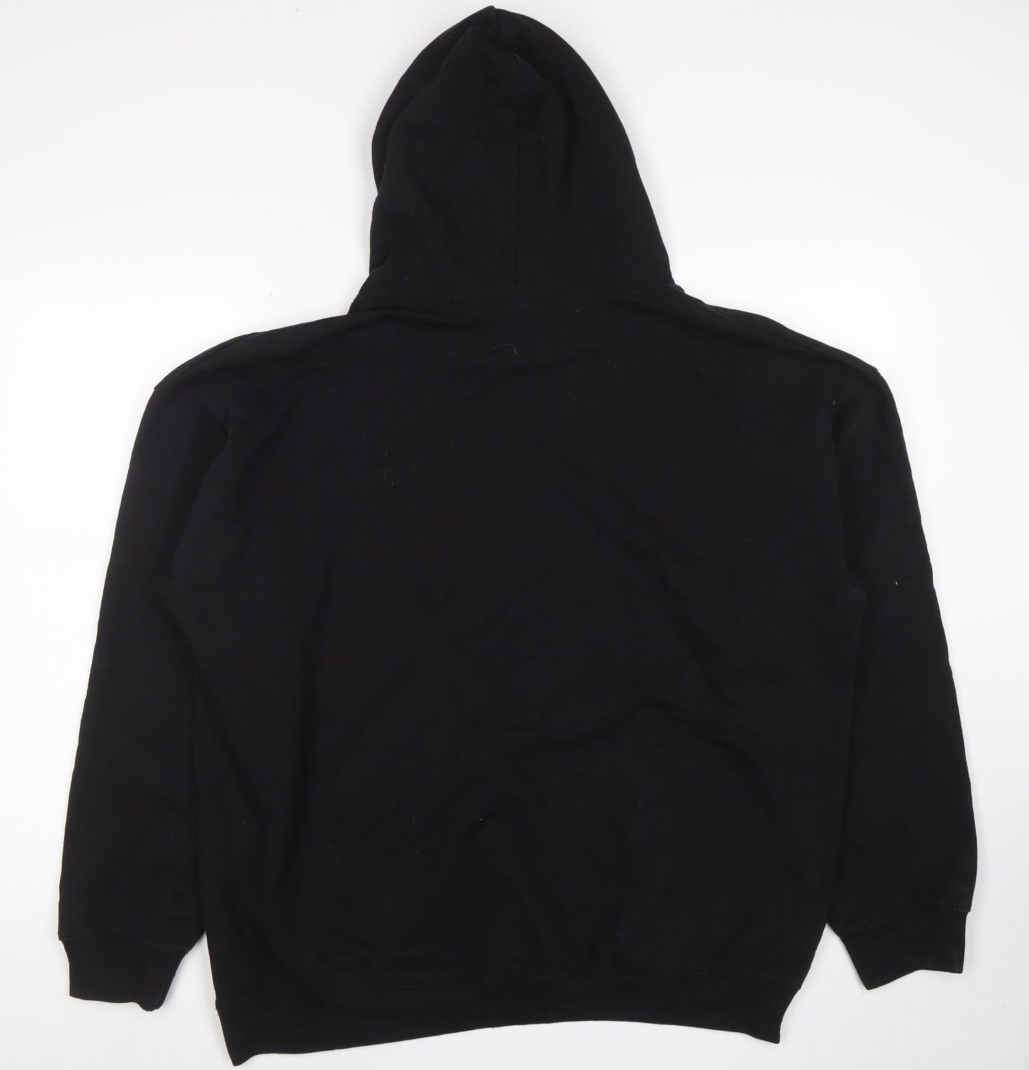 boohooMAN Men's Black 'HOMME' Graphic Pullover Hoodie Size M