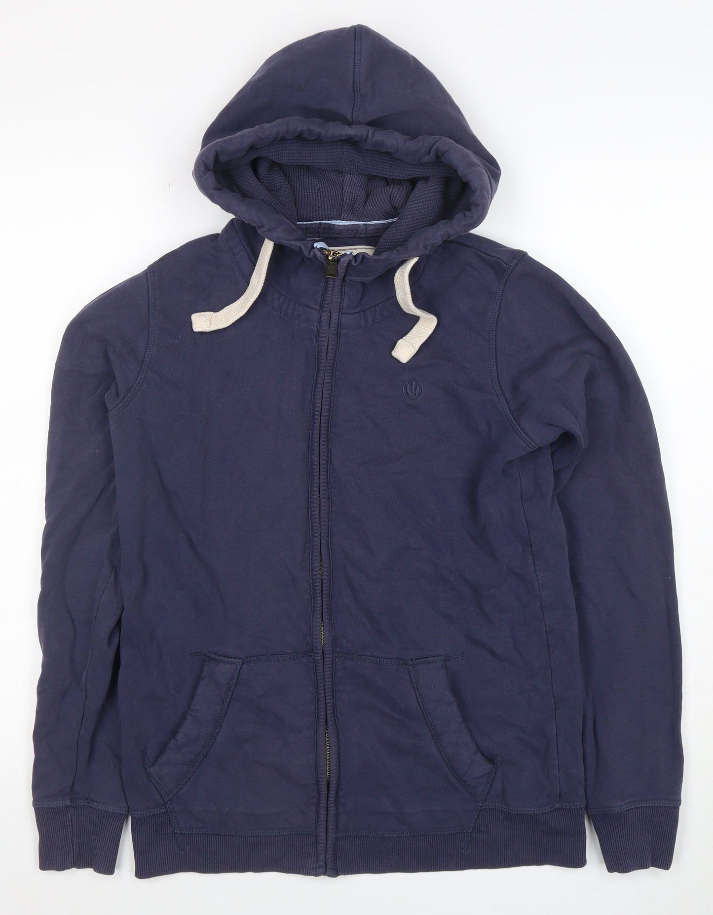 Fat Face Women's Navy Full Zip Hoodie UK 8 Cotton Casual Sweatshirt