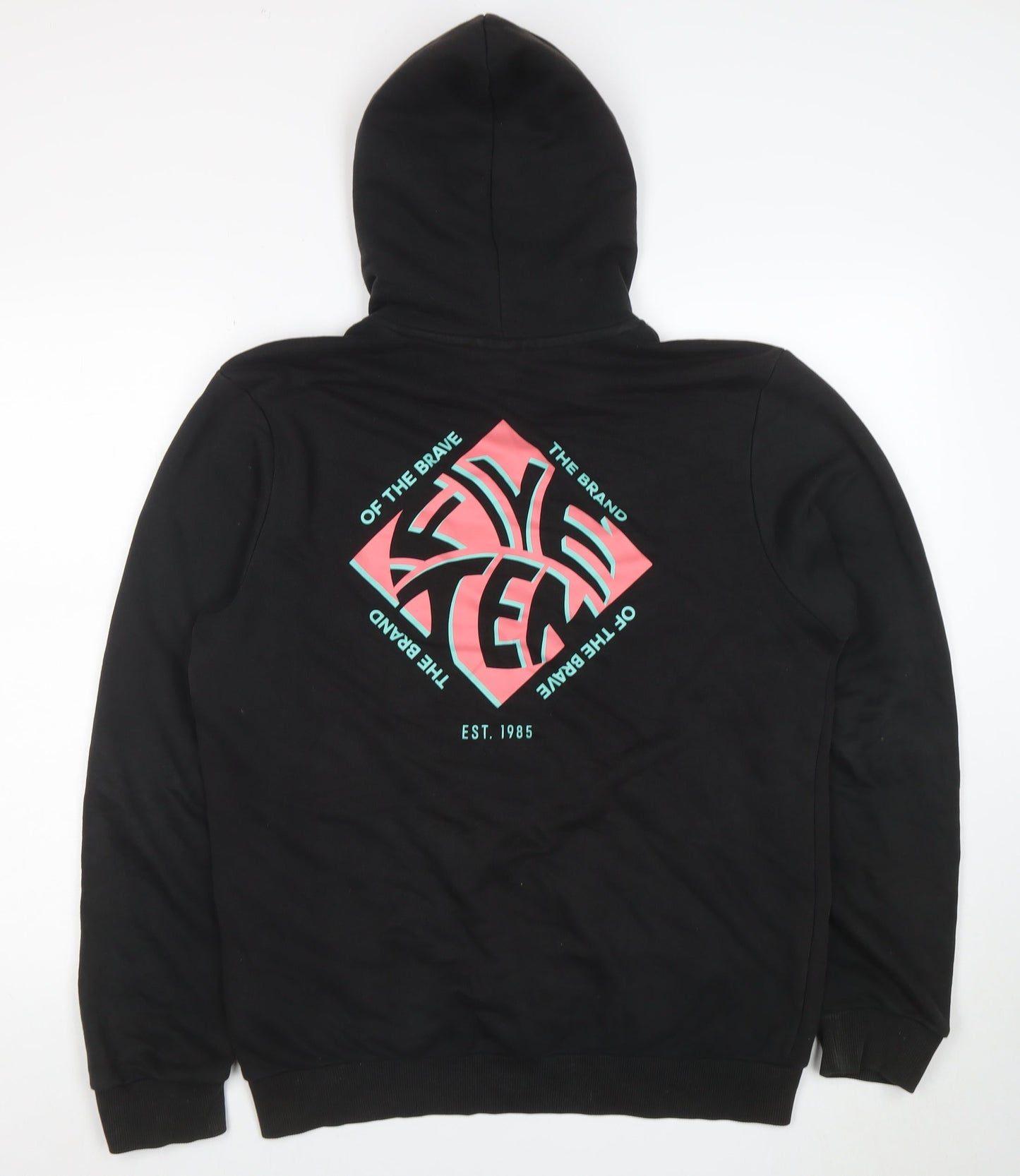Adidas Men’s Black Pullover Hoodie M Graphic Logo Fleece Sweatshirt