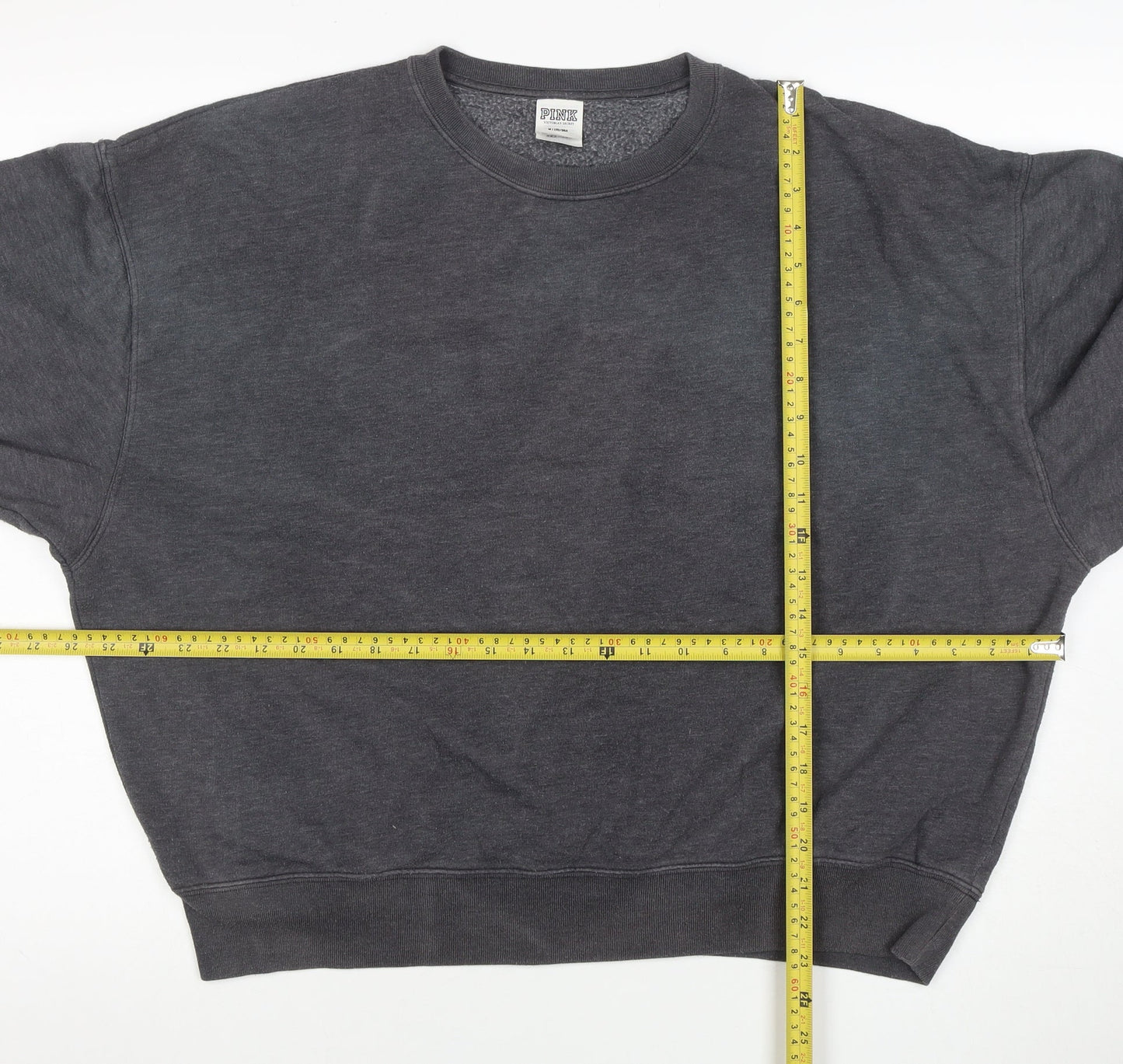 Victoria's Secret PINK Women's Grey Tie-Dye Pullover Sweatshirt M