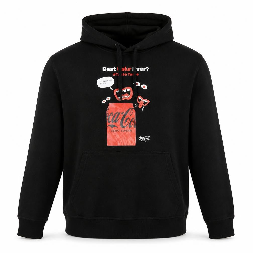Clique Men’s Black Coca-Cola Graphic Pullover Hoodie Size L