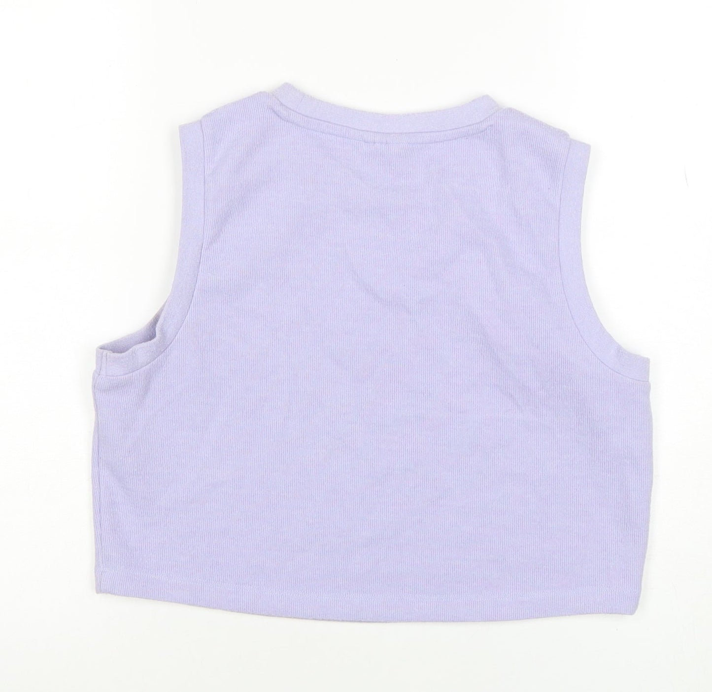 ASOS Design Women’s Purple Cropped Tank Top UK 8 Polyester Cotton