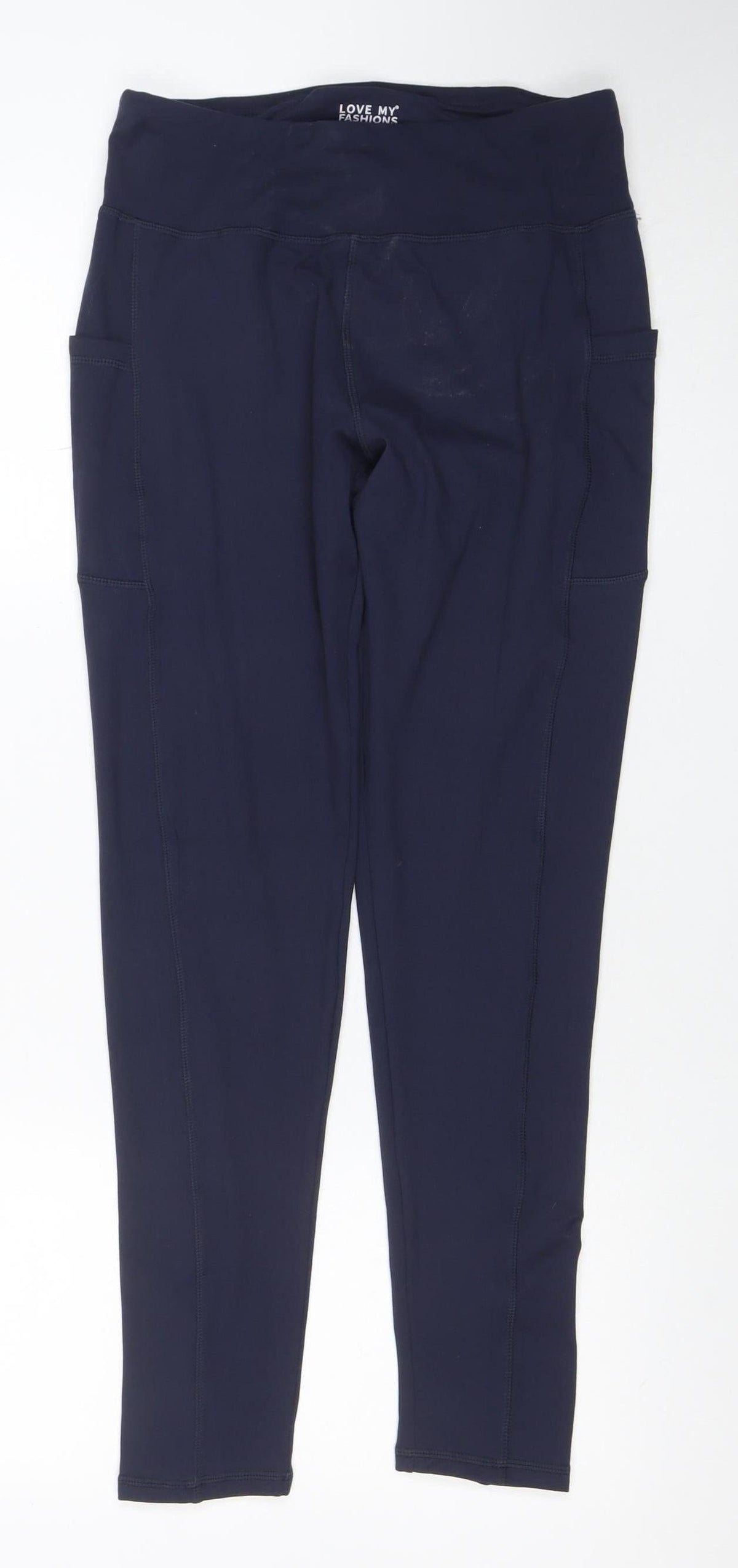 Love My Fashions Women’s Blue M Slim Fit Stretch Active Leggings