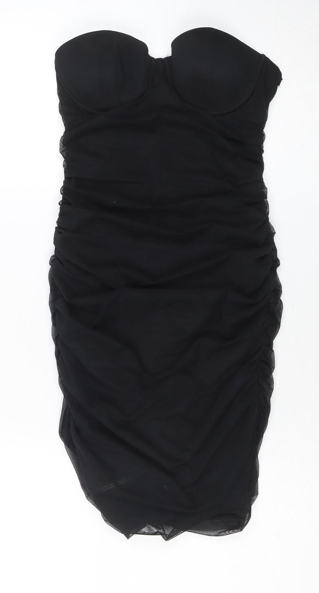 By Polly Women's Black Strapless Bodycon Party Dress Size 10