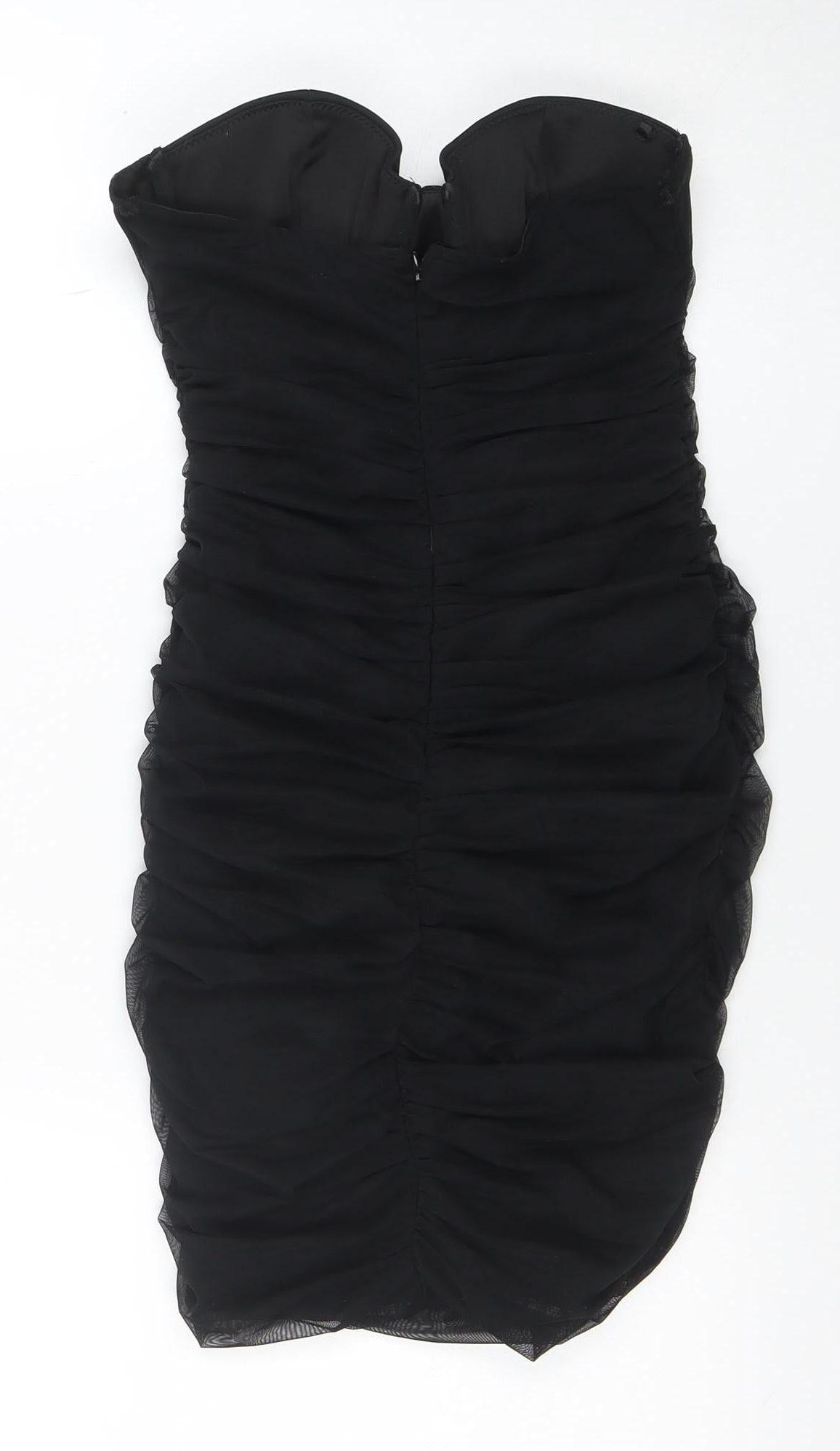 By Polly Women's Black Strapless Bodycon Party Dress Size 10