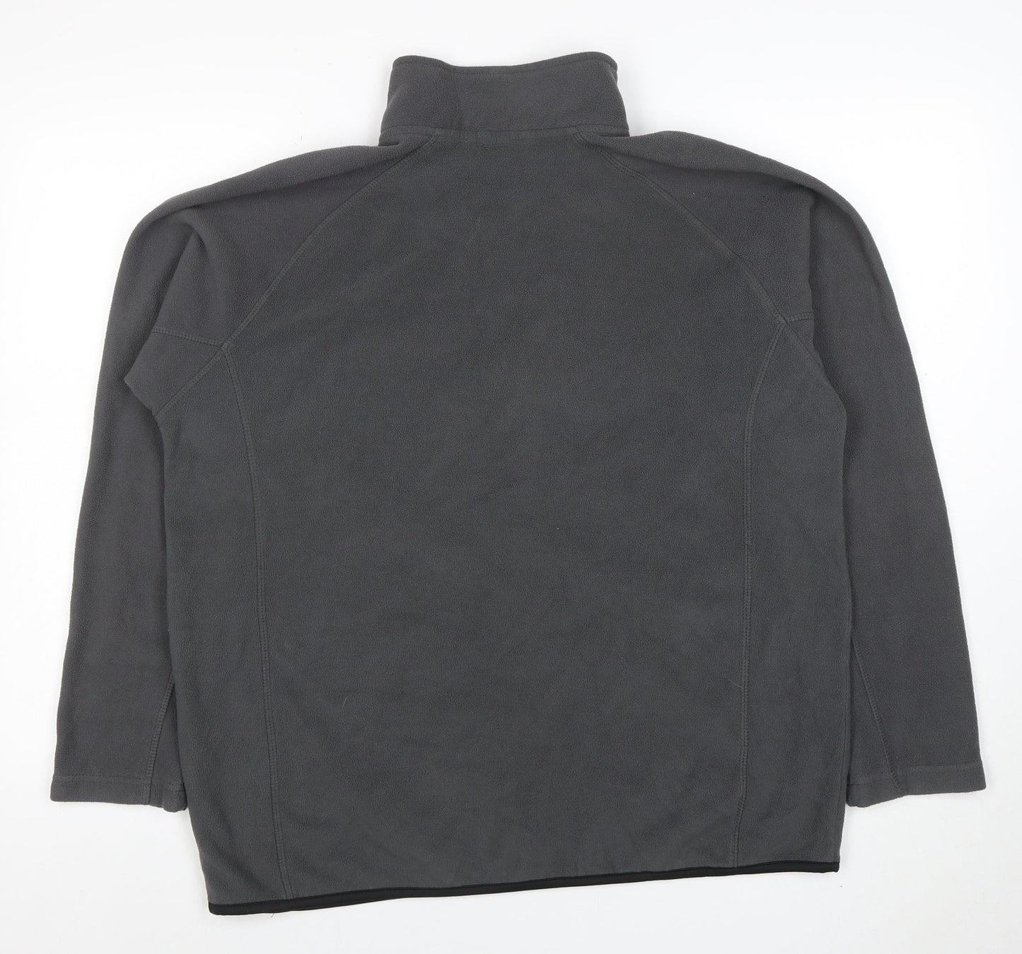 mfg Women Grey Fleece 1/4 Zip Pullover Sweatshirt L