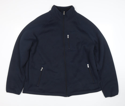 Marks and Spencer Men's Blue 2XL Fleece Full Zip Jacket