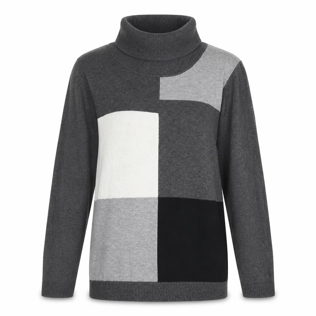 Just Elegance Women’s Multicoloured Roll Neck Knit Tunic Top Size L