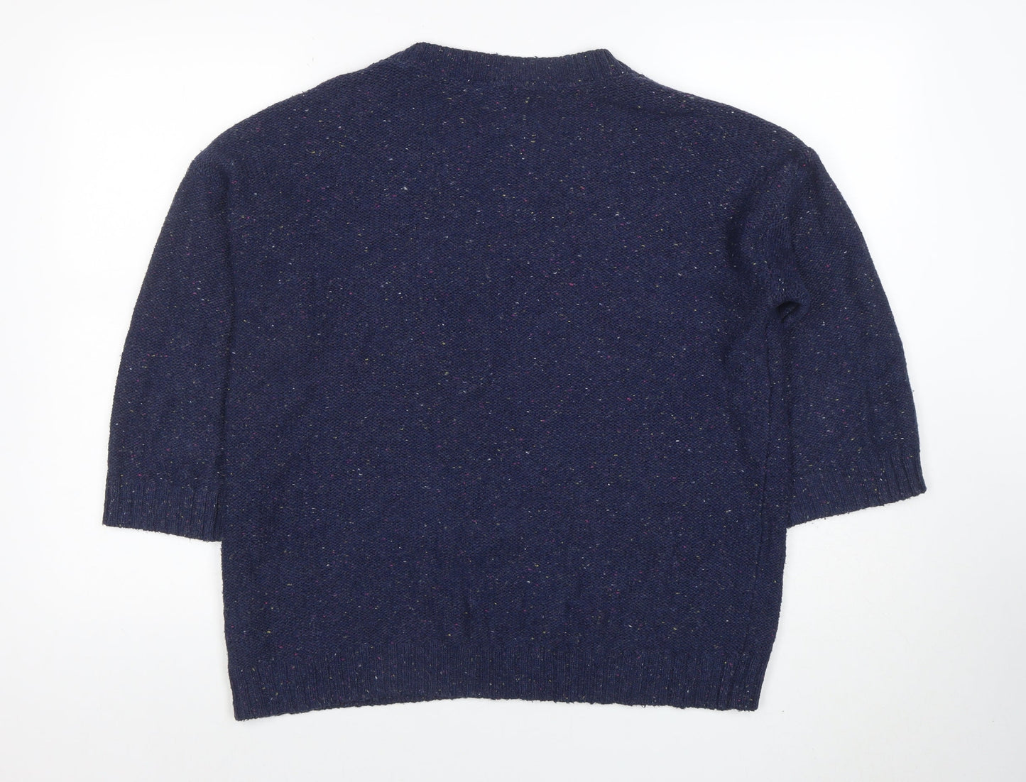 Fat Face Women’s Blue Wool Knit Crew Neck Jumper Size 16