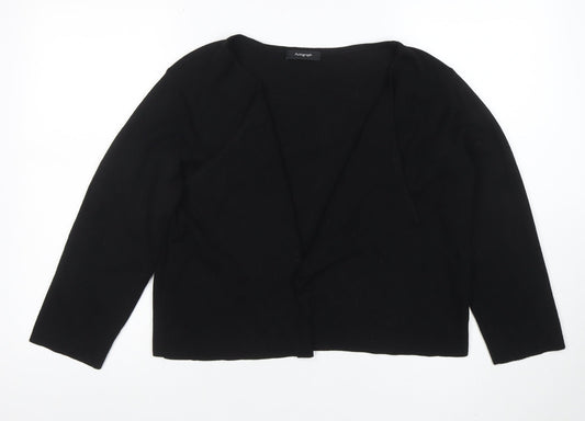 Marks and Spencer Women’s Black Size 10 Open Knit Long Sleeve Cardigan
