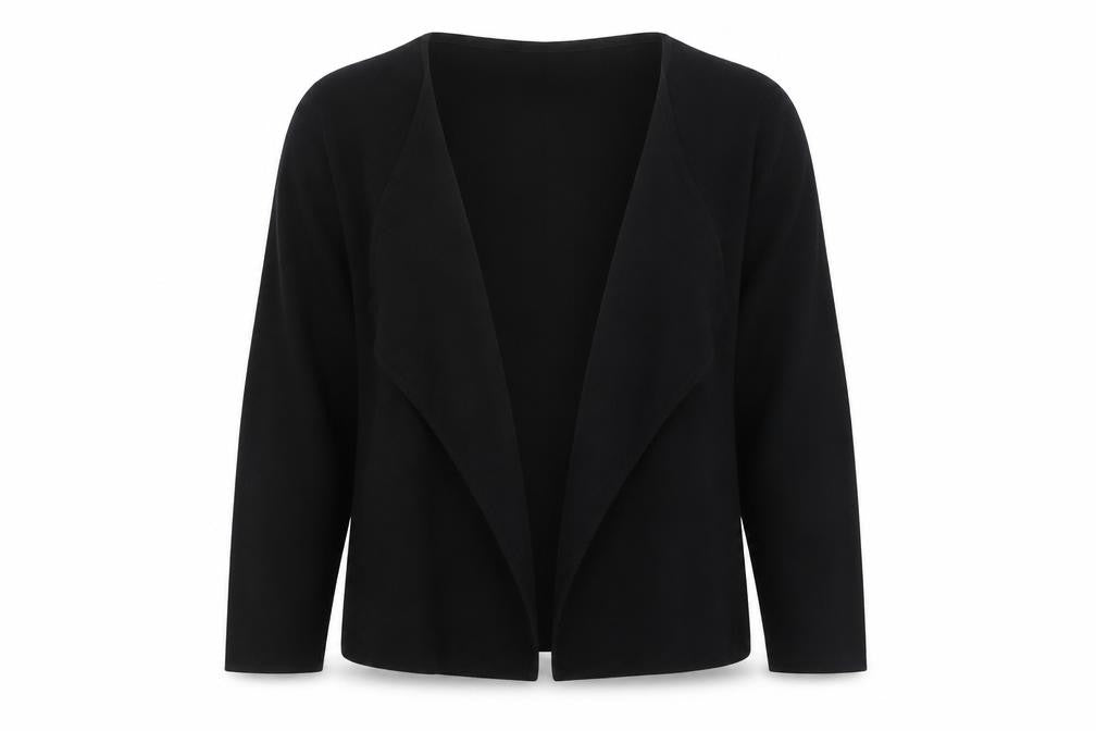 Marks & Spencer Women’s Black Size 10 Open Knit Long Sleeve Cardigan