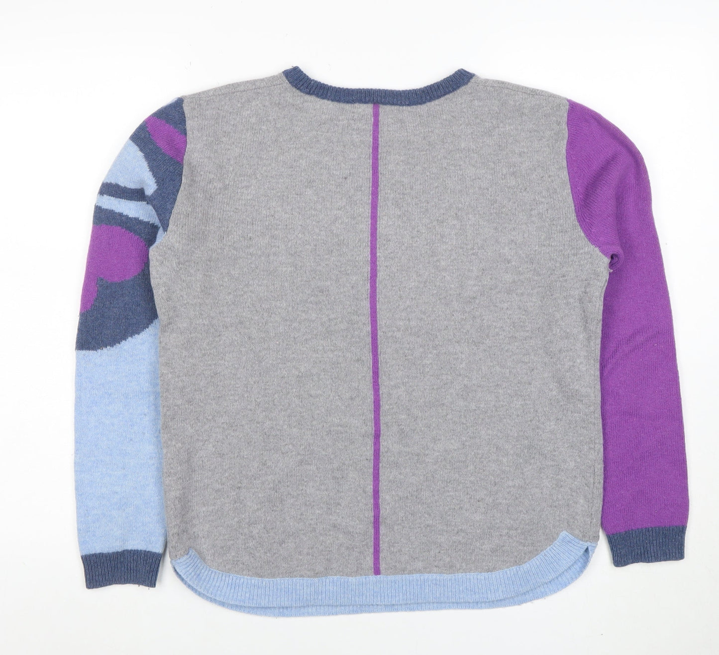 White Stuff Women's Grey Wool Blend Butterfly Jumper UK 10