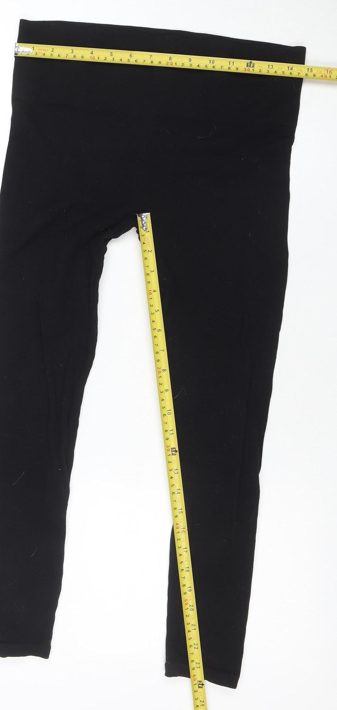 Stradivarius Womens Black XL Active Leggings Stretch Nylon Blend