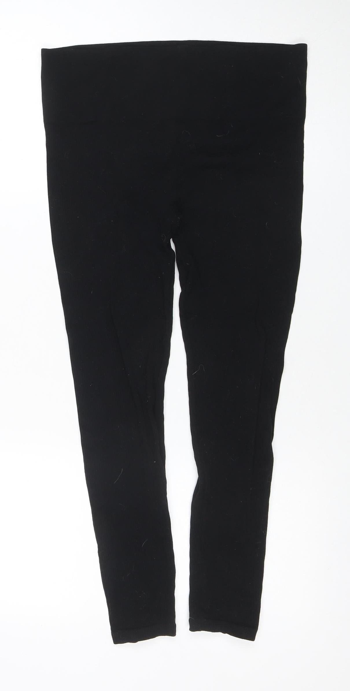 Stradivarius Womens Black XL Active Leggings Stretch Nylon Blend