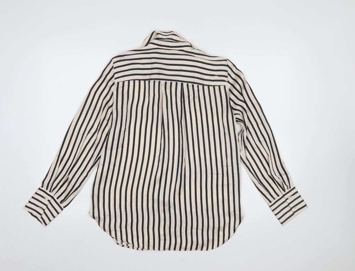 H&M Womens Striped Button-Up Long Sleeve Shirt XS Multicoloured