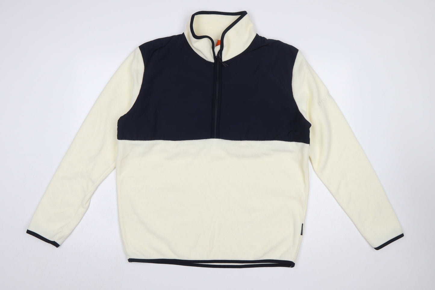 Portwest Womens Cream Navy 1/4 Zip Fleece Sweatshirt Size 16 XL